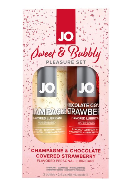 Набор лубрикантов System JO Sweet&Bubbly — Champagne & Chocolate Covered Strawberry (2×60 мл) SO6777 фото