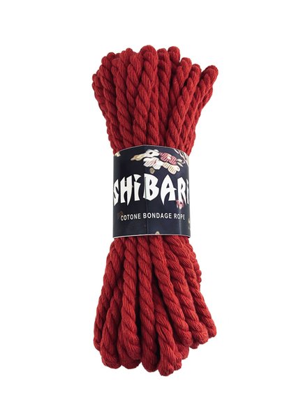 Хлопковая веревка для Шибари Feral Feelings Shibari Rope, 8 м, Красный