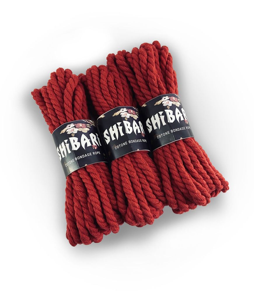 Бавовняна мотузка для шібарі Feral Feelings Shibari Rope, 8 м, Червоний