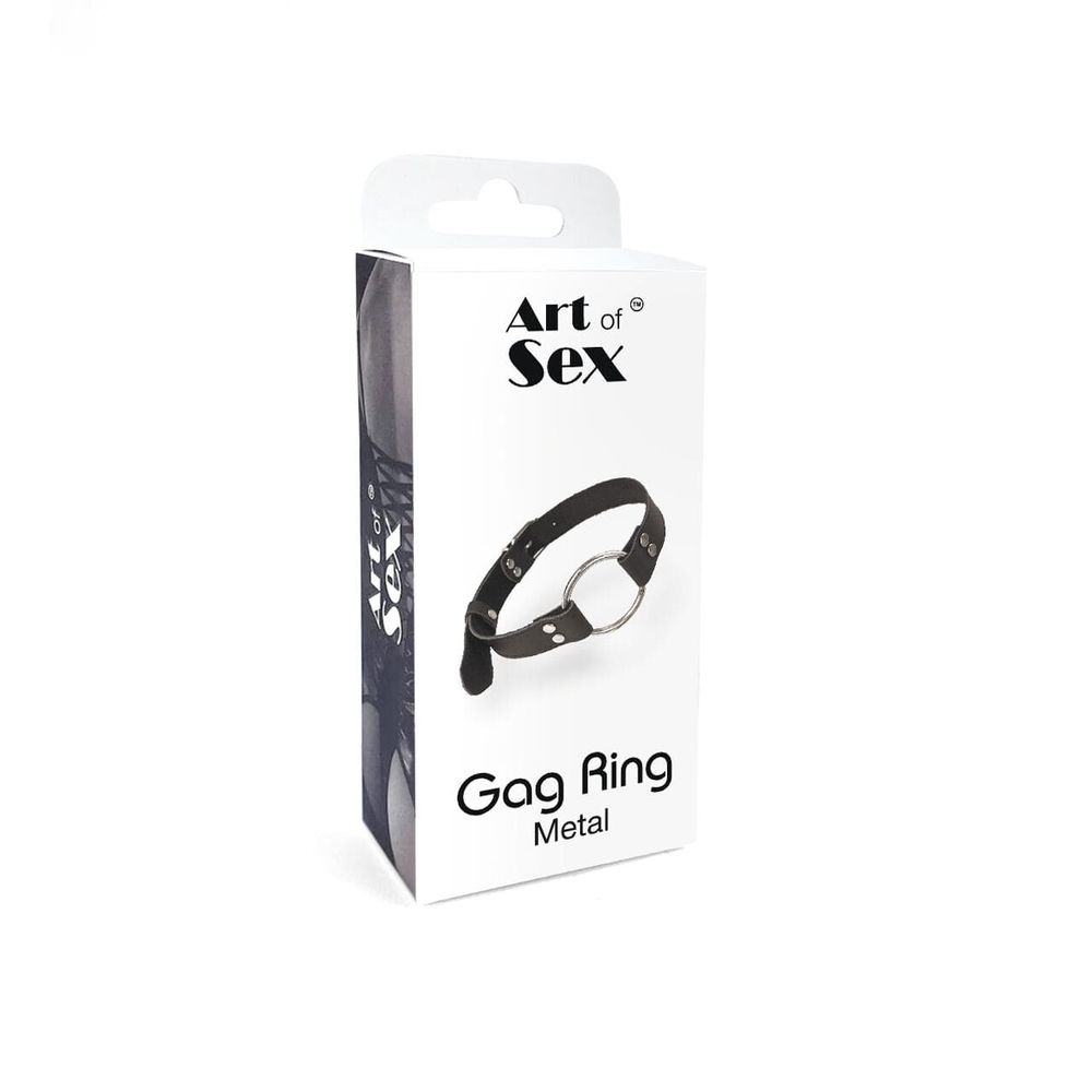 Кляп Металеве кільце з натуральної шкіри Art of Sex Gag Ring Metal SO6790-SO-T фото