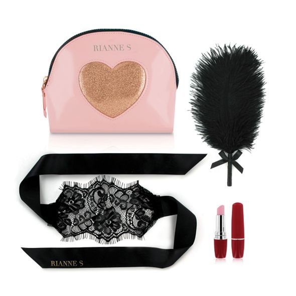 Романтический набор: вибропуля, перышко, маска, чехол-косметичка Rianne S: Kit d'Amour SO3871-SO-T фото