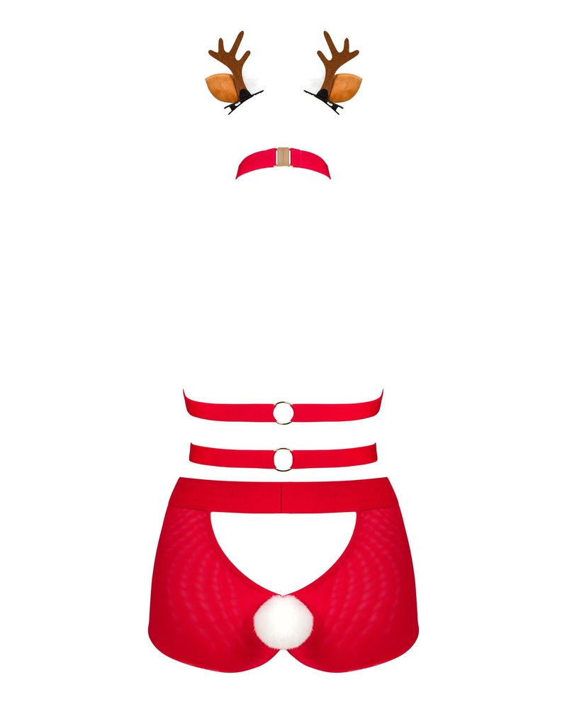 Різдвяний костюм Obsessive Ms Reindy Червоний XS/S 96222 фото