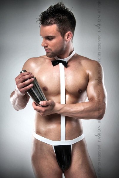 Чоловічий еротичний костюм офіціанта дуже відверте боді Passion 021 BODY PSM0211-SO-T фото
