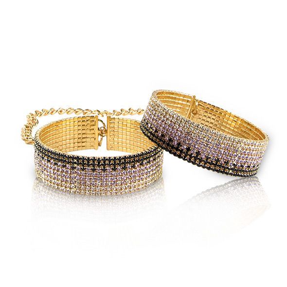 Лакшері наручники-браслети з кристалами у подарунковій упаковці Rianne S: Diamond Cuffs SO3873-SO-T фото