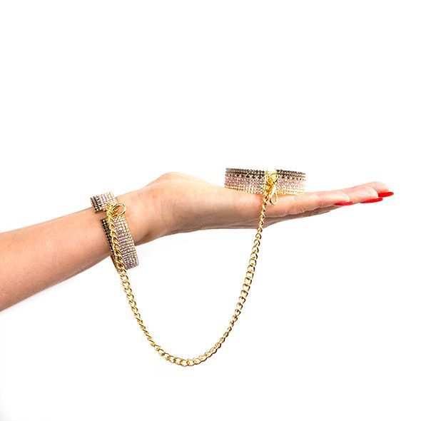 Лакшери наручники-браслеты с кристаллами в подарочной упаковке Rianne S: Diamond Cuffs SO3873-SO-T фото