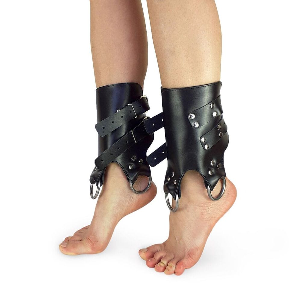 Понажі манжети для підвісу за ноги Art of Sex Leg Cuffs For Suspension з натуральної шкіри SO5182-SO-T фото