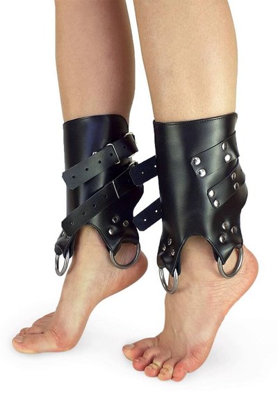 Понажі манжети для підвісу за ноги Art of Sex Leg Cuffs For Suspension з натуральної шкіри SO5182-SO-T фото