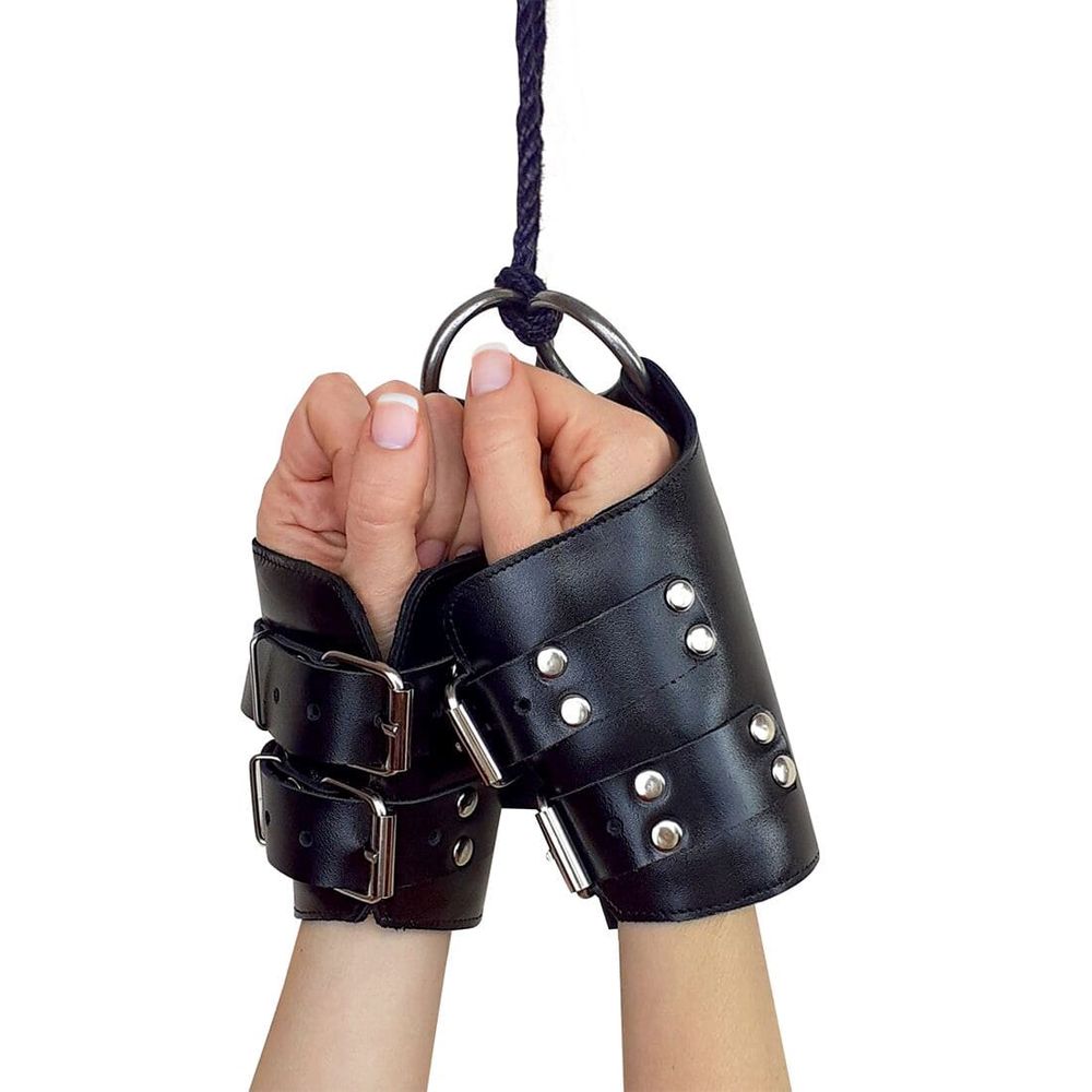 Манжеты для подвеса за руки Kinky Hand Cuffs For Suspension из натуральной кожи SO5183-SO-T фото