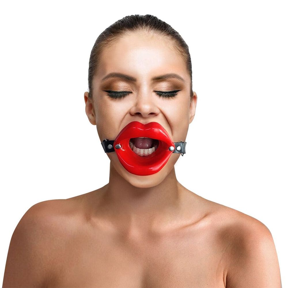 Кляп розширювач у формі губ Art of Sex - Gag Lips натуральна шкіра SO5148-SO-T фото