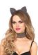 Гламурний набір «Кішка» зі стразами: чокер та вушка Leg Avenue Cat ear headband & choker set SO7952-SO-T фото 2