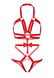 Портупея-боди Leg Avenue Studded O-ring harness teddy Красный M SO8561 фото 5