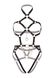 Портупея-боди Leg Avenue Heart ring harness teddy Черный M SO8564 фото 5