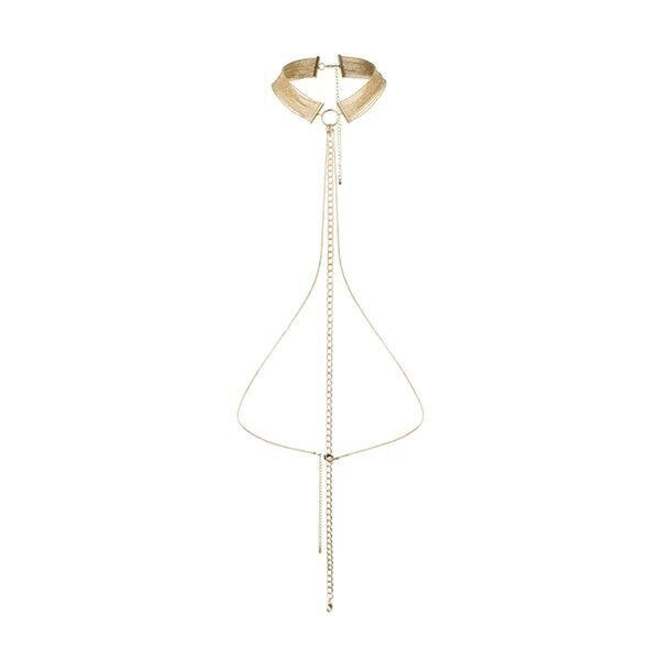 Ланцюжок нашийник Bijoux Indiscrets MAGNIFIQUE Collar - Gold, прикраса для тіла SO2653 фото