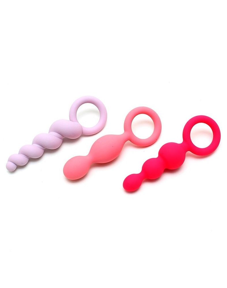 Набор анальных игрушек Satisfyer Plugs colored (set of 3) - Booty Call, макс. диаметр 3см SO2324 фото