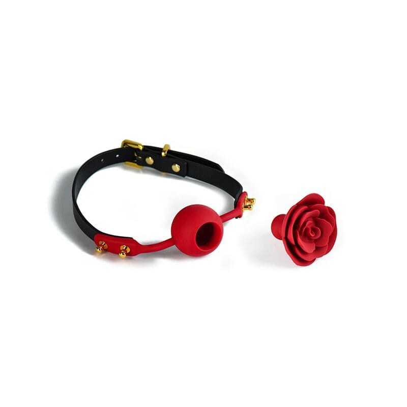 Розкішний кляп у вигляді троянди Zalo Rose Ball Gag, подвійне використання SO6690-SO-T фото