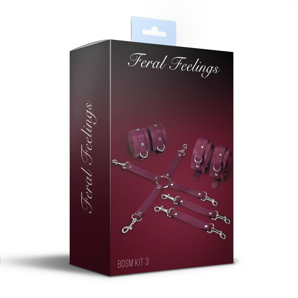 Набор Feral Feelings BDSM Kit 3, наручники, поножи, коннектор SO8271-SO-T фото