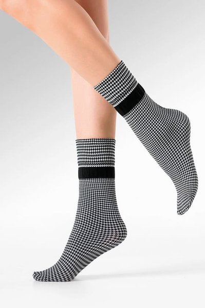 Шкарпетки Gabriella Pam 60 den, Чорно-білий, ONE SIZE