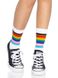 Носки женские в полоску радуга Leg Avenue Pride crew socks Rainbow 37–43 размер Белые
