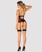 Корсет Obsessive Rosenty corset Черно-малиновый M/L 99563 фото 4