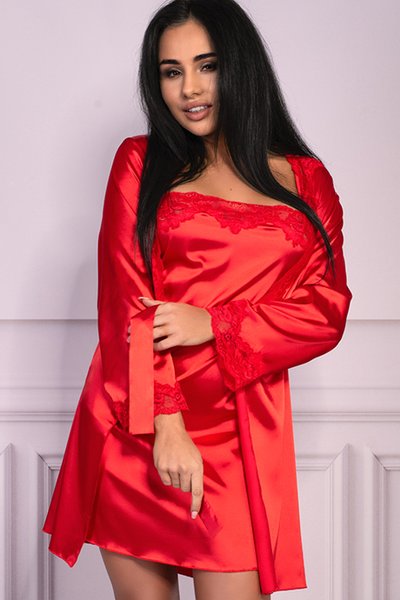 Комплект атласний халат і сорочка LivCo Corsetti Jacqueline 84879 фото